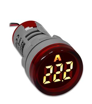AMPERIMETRO  DIGITAL AD22-22AM-R 22MM 0-100A 60-380VCA VM 18408 AD2222AMR 