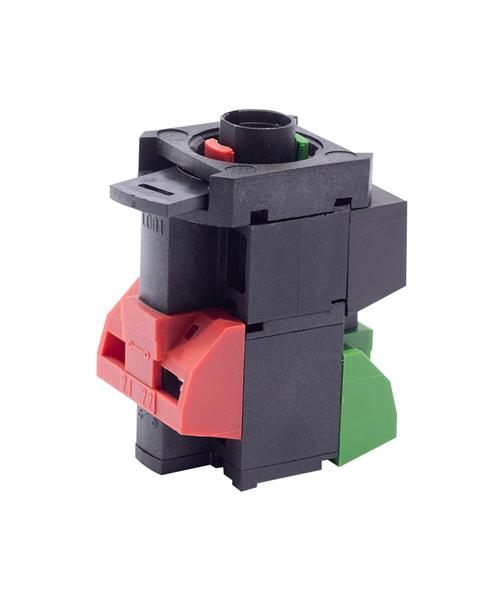 BLOCO  CONTATO P/BOTAO 1NA+1NF C/BASE P/LAMPADA BA9S 21021 EL111