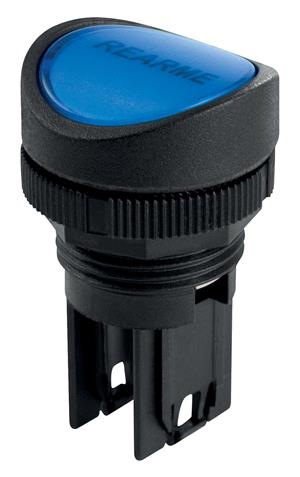 BOTAO  COMANDO ILUMINADO 22MM AZ TERMOPLASTICO TRANSLUCIDO CLB2 S/ GRAVACAO 21096 CLB216  