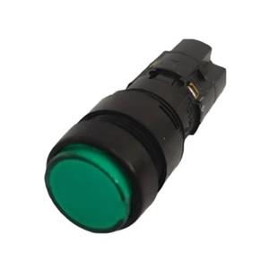 BOTAO  COMANDO SALIENTE 16MM 2NA+2NF VD REDONDO IMPULSO IP40 21214 LU40215 