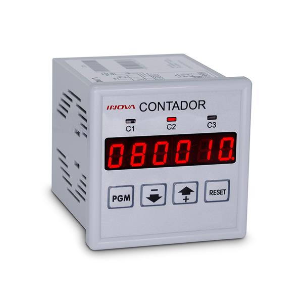 CONTADOR  DIGITAL 6 DIGITOS C/MEMORIA 80/250VCA 75X75MM 22039 INV9702