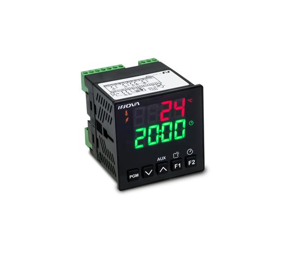 CONTROLAD  TEMPO E TEMPERATURA P/FORNOS -25 + 700ºC "M" 75X75MM 80/250VCA 1 ENTRADA 3 SAIDA A RELE 2 DISPLAYS 22079 YB111MH