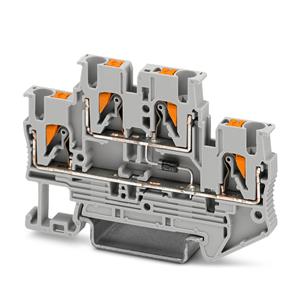 CONECTOR  PASSAGEM 2ANDAR C/DIODO 2,5 MM² POLIAMIDA CZ PUSH-IN/ MOLA 22398 PTT25DIOUO 