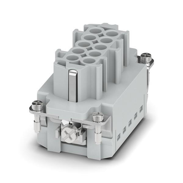 MIOLO  P/TOMADA FEMEA C/CONTATO TERRA SERIE B10 10 POLOS PUSH-IN/ MOLA 22484 HCB10IPTF