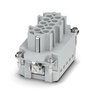 MIOLO  P/TOMADA FEMEA C/CONTATO TERRA SERIE B10 10 POLOS PUSH-IN/ MOLA 22484 HCB10IPTF 