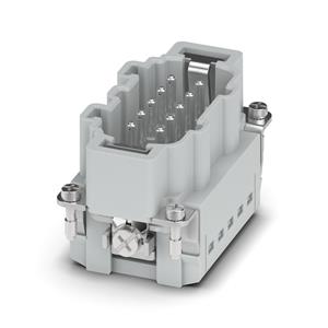 MIOLO  P/TOMADA MACHO C/CONTATO TERRA SERIE B10 10 POLOS PUSH-IN/ MOLA 22485 HCB10IPTM 