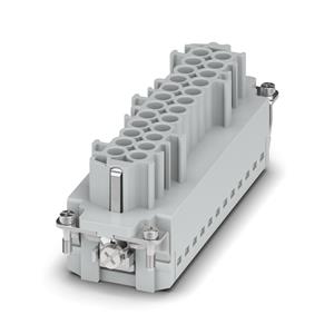 MIOLO  P/TOMADA FEMEA C/CONTATO TERRA SERIE B24 24 POLOS PUSH-IN/ MOLA 22488 HCB24IPTF 