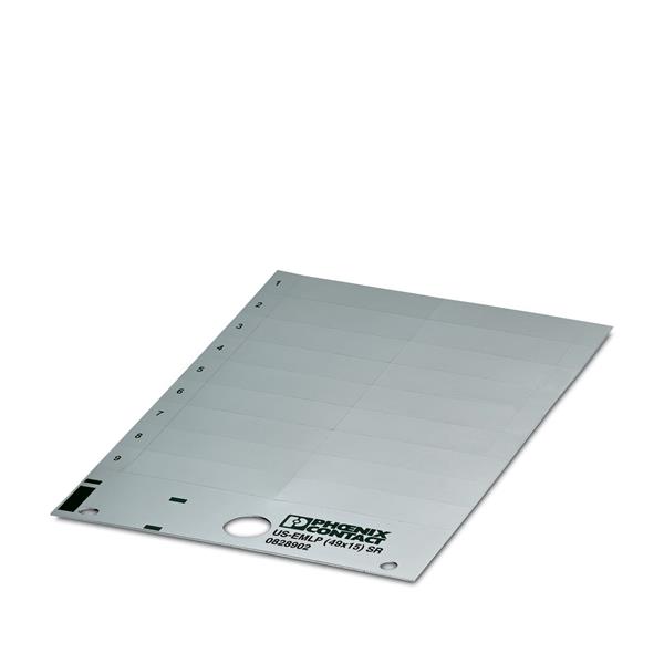 IDENTIFICADOR  PLAQUETA PLASTICO PRATA 14,9x48,7x0,5MM US-EMLP (49X15) SR 22669 USEMLP(49X15)SR