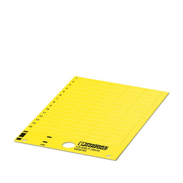 IDENTIFICADOR  PLAQUETA PLASTICO AM 9x20x0,5MM US-EMLP (20X9) YE 22718 USEMLP20X9YE