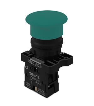 BOTAO  COGUMELO EMERGENCIA 22MM 1NA VD PLASTICO S/TRAVA 23510 XB2EC31 