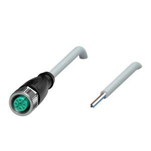 CABO  CONECTOR SENSOR V1-G-2M-PVC M12 4 PINOS RETO 250VAC/DC CZ IP68/IP69 PVC 4A FEMEA CABO 2M 23900 V1G2MPVC 