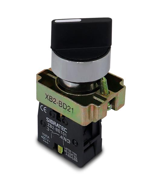 CHAVE  SELETORA MANOPLA CURTA  2 POSICOES 1NA METALICA 25558 BD21