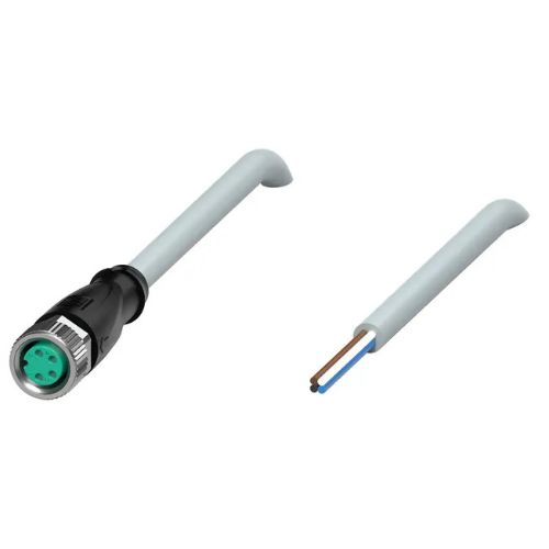 CABO  CONECTOR SENSOR V31-GM-2M-PVC M8 4 PINOS RETO 30VAC/DC CZ IP68 PVC 3A FEMEA CABO 2M 26318 V31GM2MPVC