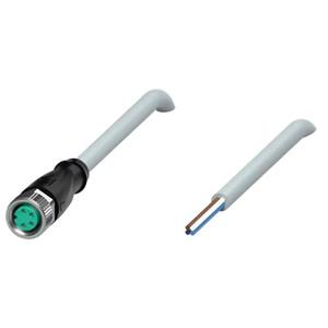 CABO  CONECTOR SENSOR V31-GM-2M-PVC M8 4 PINOS RETO 30VAC/DC CZ IP68 PVC 3A FEMEA CABO 2M 26318 V31GM2MPVC 