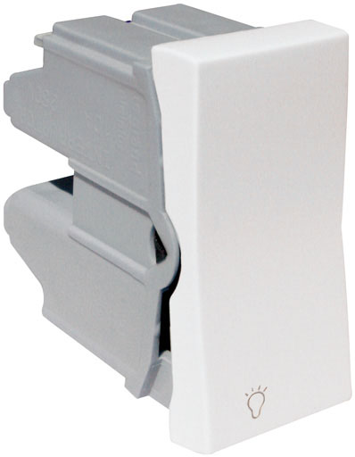 PULSADOR  C/BORNE AUTOMATICO 10A 250V BR 1 MODULO 26407 611013BC