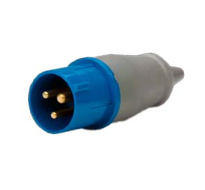 PLUG  INDUSTRIAL MACHO 2P+T 16A 220VCA IP44 AZ 6H 26910 PLS3076