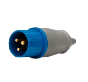 PLUG  INDUSTRIAL MACHO 2P+T 32A 220VCA IP44 AZ 6H 26913 PLS3276 