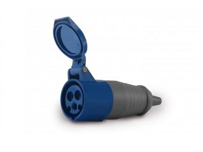 ACOPLAMENTO  FEMEA 2P+T 16A 220VCA IP44 AZ 6H 26930 ACS3056 