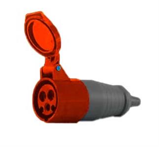 ACOPLAMENTO  FEMEA 2P+T 16A 380VCA IP44 VM 9H 26940 05167305944 