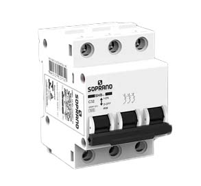 DISJUNTOR  TRIPOLAR 63A C 6KA/220V 6KA/380V IEC SHB3 27067 SHB3LC063A