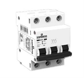 DISJUNTOR  TRIPOLAR 63A C 6KA/220V 6KA/380V IEC SHB3 27067 SHB3LC063A 