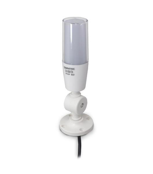 SINALIZADOR  TORRE LUMINOSA LED SINALIZACAO CONTINUA 24VCA/VCC ALARME SONORO VD/AM/VM 27515 LTA505NT