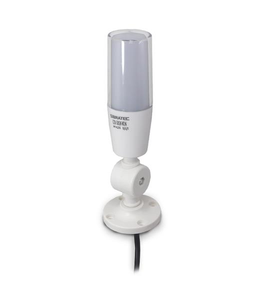 SINALIZADOR  TORRE LUMINOSA LED SINALIZACAO INTERMITENTE 24VCA/VCC ALARME SONORO VD/AM/VM 27516 LTA505NW