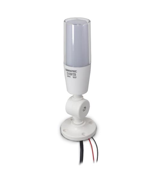 SINALIZADOR  TORRE LUMINOSA LED SINALIZACAO CONTINUA 220VCA ALARME SONORO VD/AM/VM 27517 LTA505NT
