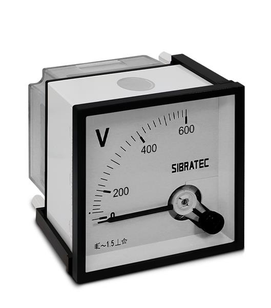 VOLTIMETRO  ANALOGICO 0-600VCA 72X72MM 27585 SF72
