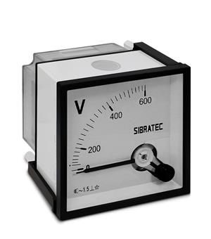VOLTIMETRO  ANALOGICO 0-600VCA 72X72MM 27585 SF72 