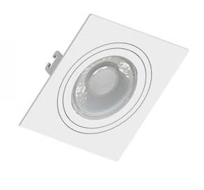 LUMINARIA  QUADRADA C/FACE PLANA EMBUTIR DICROICA MR16 GU10 BR 30503 SE-330.1031