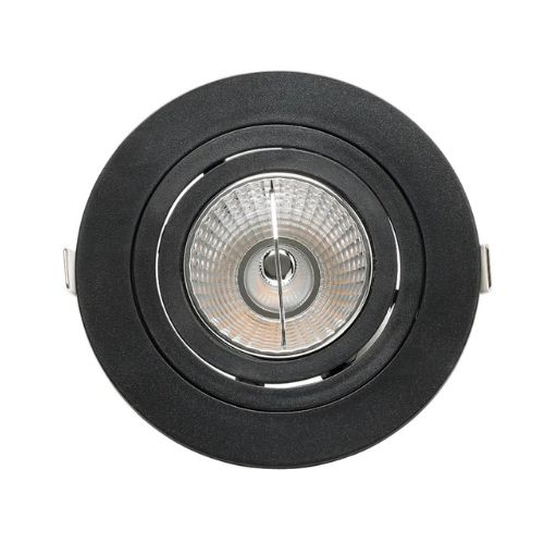 LUMINARIA  EMBUTIR REDONDA FACE PLANA 130X35MM AR70 GU10 TERMOPLASTICO PT SE-330.1053 30936 SE3301053