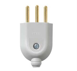 PLUGUE  MACHO MODELLO 2P+T 20A 250V TERMOPLASTICO 180° CZ 32248 