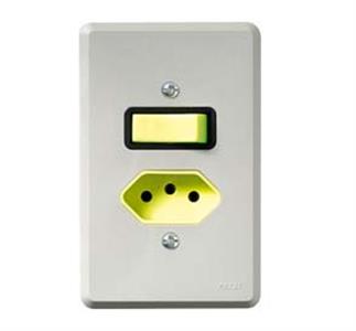 INTERRUPT  SOBREPOR 10.000 1TS+TOM 2P+T C/PLACA 20A 250V 32281 14107 