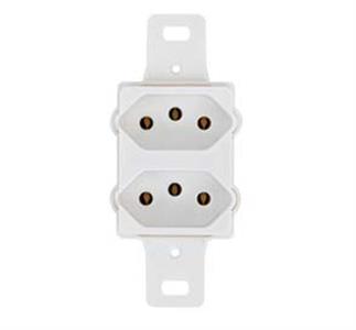 TOMADA  DUPLA 40.000 2P+T 10A 250V BR S/PLACA 32417 40018 