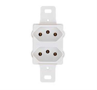 TOMADA  DUPLA 40.000 2P+T 20A 250V BR ABS S/PLACA 32420 40019 