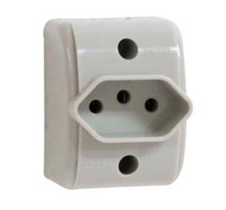 TOMADA  SOBREPOR RETANGULAR 2P+T 20A CZ PVC 33843 1473 