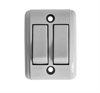 INTERRUPT  SOBREPOR RETANGULAR 2TS 10A 250V CZ 33844 221L3 