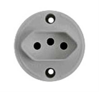 TOMADA  SOBREPOR REDONDA 2P+T 10A CZ 33857 1363 