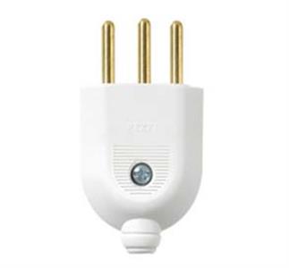 PLUGUE  MACHO MODELLO 2P+T 10A 250V TERMOPLASTICO BR 33882 11561 