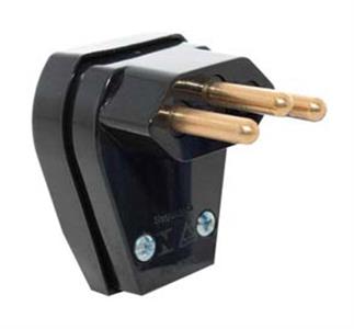 PLUGUE  MACHO C/PRENSA CABO 2P+T 20A 250V TERMOPLASTICO PT 33887 10672 