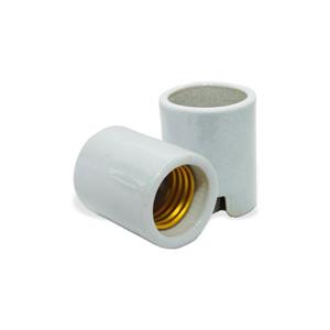 SUPORTE  LAMPADA PORCELANA LATAO NIQUELADO E-27 4A/250V C/ BORNE 33943 