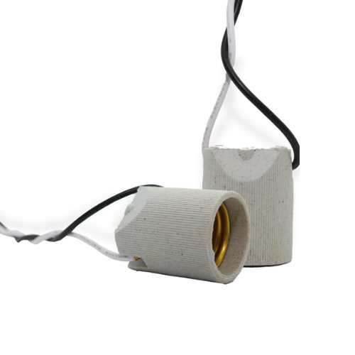 SUPORTE  LAMPADA LUMINARIA PORCELANA E-27 4A/250V C/CABO 15CM 33951