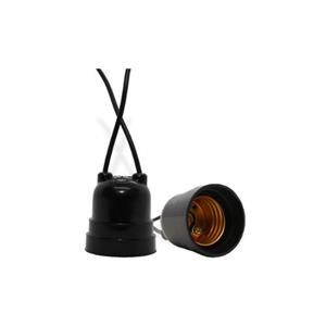 SUPORTE  LAMPADA BAQUELITE E-27 4A/250V PT C/ FIO 33963 