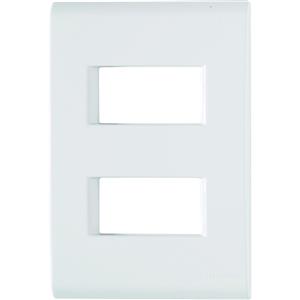 PLACA  C/SUPORTE 2 MODULOS SEP 4"X2" ABS BR LIZ 35820 