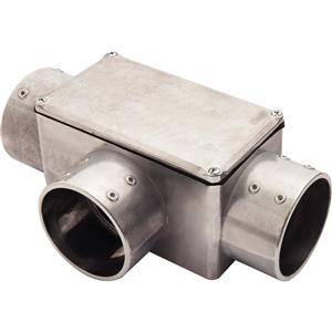 CONDULETE  T C/TAMPA 1.1/4" S/ROSCA ALUMINIO S/PINTURA 36170 