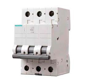 DISJUNTOR  MINI TERMOMAGNETICO TRIPOLAR 10A C 5KA/220V 3KA/380V IEC 5SL1 362 5SL13107MB 