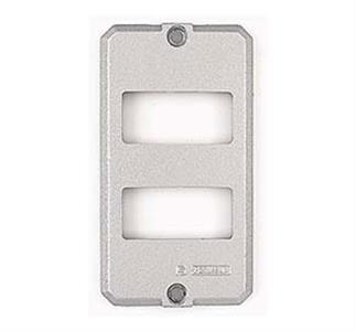 TAMPA  2 MODULOS P/CONDULETE 1/2"3/4" ALUMINIO C/PINTURA DISTANCIADOS 36689 56115005 