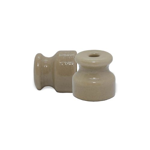 ISOLADOR  ROLDANA 24X24MM FURO 6MM PORCELANA 43046