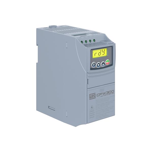 INVERSOR  FREQUENCIA MONOFASICO 2CV 1,50KW 220V 7,3A ELETRONICO PARA VARIACAO DE VELOCIDADE CFW300 43354 CFW300A07P3S2NB20